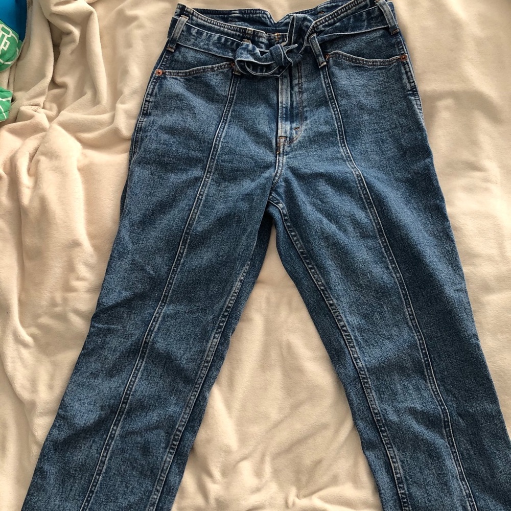 Abercrombie and Fitch tie waist Jeans